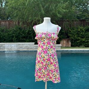 For Love & Lemons NWT Pink Floral Mini Dress Size XS!!!!
